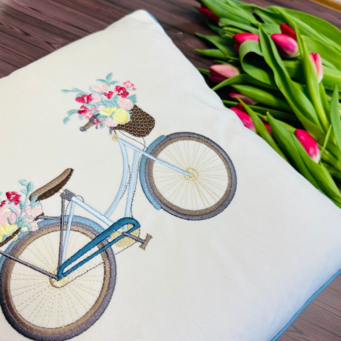 Flower bike blue