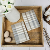 Zestaw serwetek checked beige