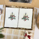 Zestaw serwetek xmas mistletoe white
