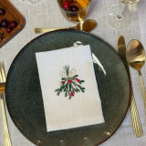 Zestaw serwetek xmas mistletoe white