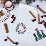 Ściereczka kuchenna xmas wreath white